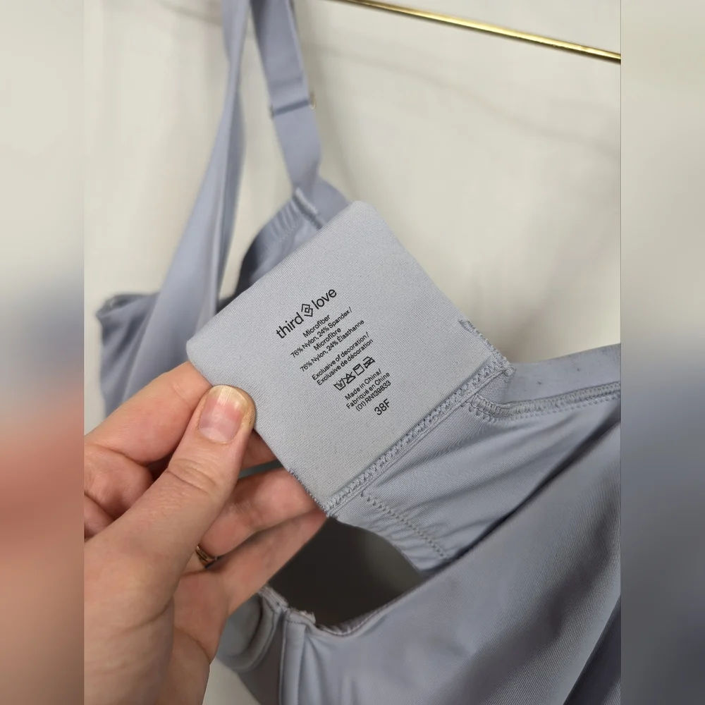 ThirdLove Second Skin Unlined Bra Stormy Lilac Purple Size 38F - Picture 4 of 6